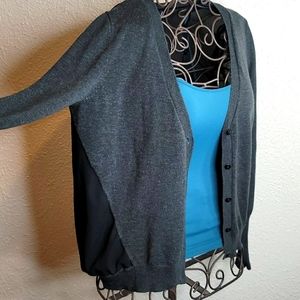 Chiffon Back Cardigan